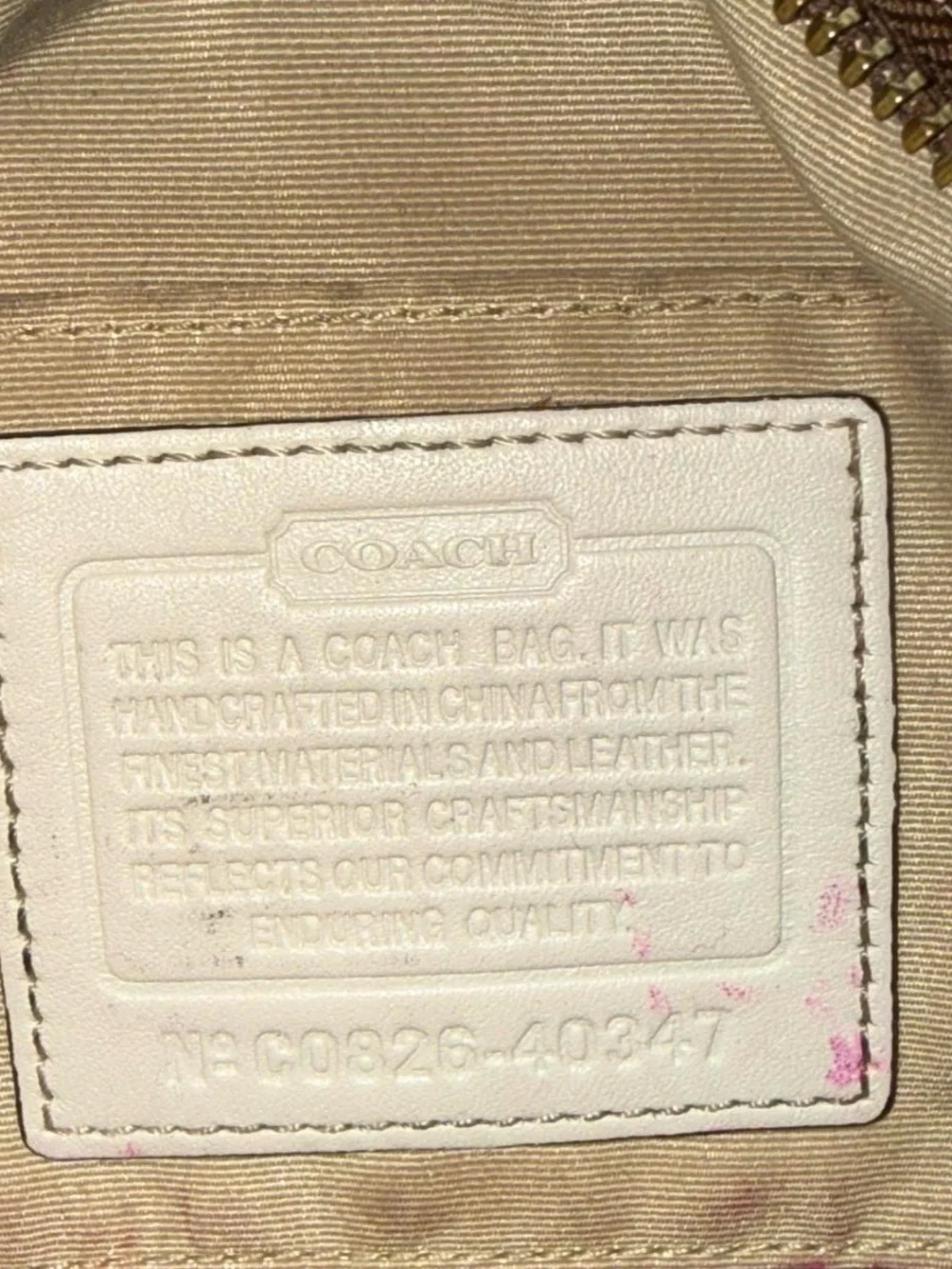Coach Mini Shoulder Bag in Brown and Cream Signature Jacquard